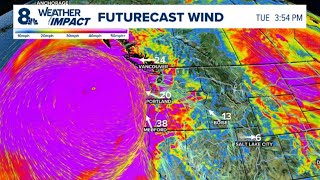 LIVE Bomb cyclone off Oregon coast brings heavy winds [upl. by Zobe]