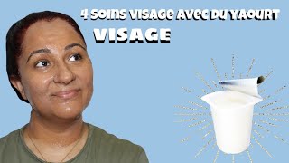 DIY  4 SOINS DE VISAGE EXCEPTIONNEL AVEC LE YAOURT NATURE  SOINS FAIT MAISON [upl. by Ripley]