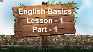 UKG English Basics Lesson 1  Part 1 [upl. by Morna497]