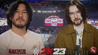 The Ultimate Showdown Markiplier vs Jacksepticeye in WWE 2k23 [upl. by Ellehsram]