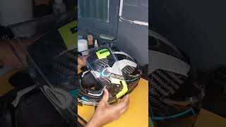 How to change helmet visor FF327 LS2 carbon CHALLENGER visor replacement shortvideo [upl. by Esinehc915]