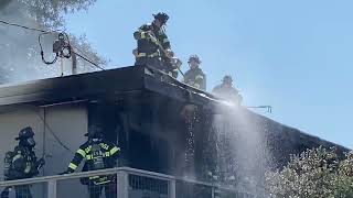 Apartment fire on Hoen Avenue  Press Democrat Video [upl. by Ahsino]