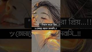 বিশ্বাস করো প্রিয়🥹তোমাকে অনেক ভালবাসি💕foryoulovewhatsappstatus viralstatus 1ksubscribers yt [upl. by Asilehs]