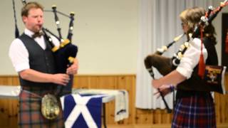 Clan Chief Ruairidh MacLennan pipes with Bayley MacDonald at Clan Dinner [upl. by Diandra917]