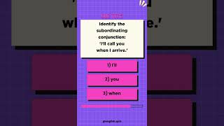 English Grammar Quiz Subordinating Conjunctions [upl. by Dyanne682]
