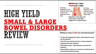 Small amp Large Bowel Disorders Review  Mnemonics And Proven Ways To Memorize for your exams [upl. by Ynad]