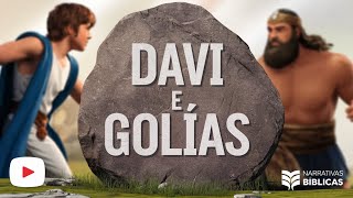 DAVI E GOLIAS O GIGANTE  Histórias bíblicas para crianças [upl. by Nyrhtakyram]