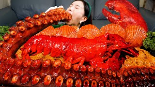 역대급 🐙 대왕 문어다리 해물찜 직접 만든 해산물 볶음 짬뽕 먹방 🔥 Giant Octopus Seafood Jjamppong Recipe Mukbang ASMR Ssoyoung [upl. by Barnaba383]