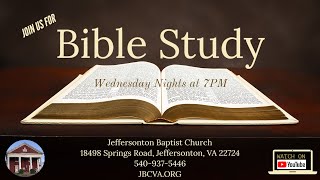 Jeffersonton Baptist Church Bible Study November 29 2023 [upl. by Ellenar]