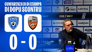 J14  SC Bastia 00 FC Lorient A Cunfarenza di stampa di Benoît Tavenot [upl. by Naor712]