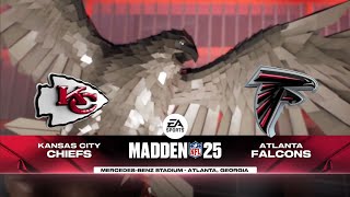 Chiefs vs Falcons Week 3 Simulation Madden 25 PS5 [upl. by Hilleary]