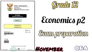 Grade 12 Economics paper 2 November [upl. by Ossie]