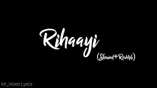 Rihaayi Slowed Reverb Song  Paradox  Hustle 20 [upl. by Enyluqcaj]