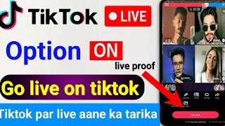 Tiktok par live kaise aate hain  How to go live on tiktok  Tiktok par live aane ka tarika 2023 [upl. by Atiragram553]