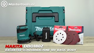 Makita DBO180Z Excenter Schuurmachine 18V Basic Body  Mastertoolsnl [upl. by Ita]