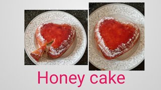 Honey cakehoney cake in teluguhoney cake with out ovenspongy cake recipe [upl. by Corwun912]