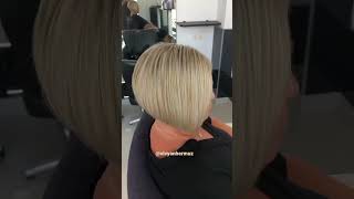 Bob haircut hairstyle  hairstyle before and after  haircut transformation  asymmetric bob hair [upl. by Nester]