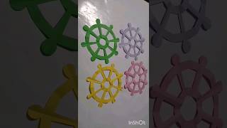 How to cut Dharmachakra for vesak kudu 🏮🕯️ dharma wheel for vesak lantern  ධර්ම චක්‍රය [upl. by Rednirah]