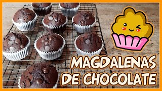 Magdalenas de CHOCOLATE con pepitas de CHOCOLATE [upl. by Tabatha456]