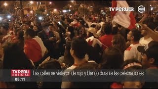 Hinchas celebran la clasificación de Perú al Mundial Rusia 2018 [upl. by Windy]