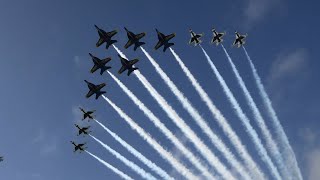 Blue Angels and Thunderbirds Super Delta at Pensacola 103024 [upl. by Shing]