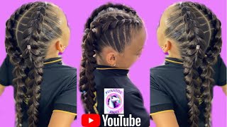 HERMOSAS TRENZAS BOXEADORAS EN LIGAS  BRAIDS PEINADOS HAIR TRENZAS [upl. by Branca]