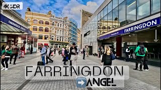 London Walking Tour From Farringdon Station to Angel 🚶‍♂️🌞 [upl. by Neiviv]