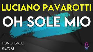 Luciano Pavarotti  O sole mio  Karaoke Instrumental  Bajo [upl. by August92]