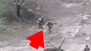 Russian infantry tried to defuse an antitank mine but instead activated it [upl. by Rodgiva356]