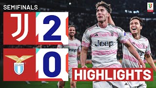 JUVENTUSLAZIO 20  HIGHLIGHTS  Chiesa amp Vlahovic Share The Goals  Coppa Italia 202324 [upl. by Sue]