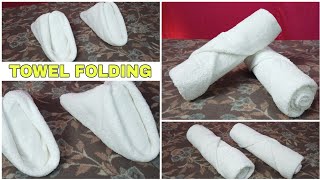 2 EASY DESIGN TOWEL FOLDING towelfolding [upl. by Anasus423]