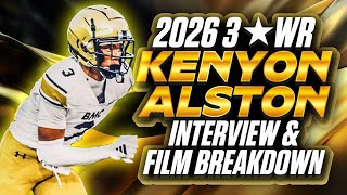 2026 3⭐️WR Kenyon Alston Interview amp Film Breakdown [upl. by Melania750]