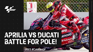 The spectacular last 5 mins of MotoGP™ Q2 ⚔️  2023 CatalanGP [upl. by Carrington]