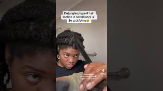 How to detangle type 4 natural hair naturalhair hairgrowth hairgrowthtips naturalhairstyles [upl. by Enitsed]