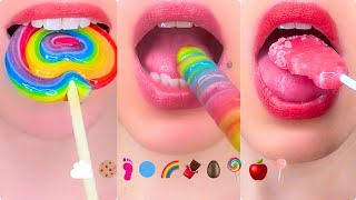 asmr 1HOUR EMOJI FOOD CHALLENGE DESSERT MUKBANG 1시간 이모지 챌린지 모음집 eating sounds [upl. by Boeke]