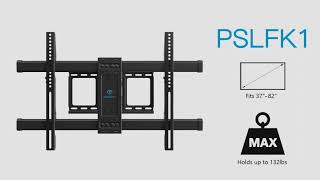 How to Install PERLESMITH PSLFK1 FullMotion TV Wall Mount for 37 to 82 Inch TVs [upl. by Amalle]