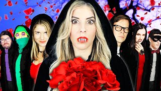 Giant VAMPIRE Ceremony at Hacker Mansion  Spending 24 Hours Facing Biggest Fears Vs Rebecca Zamolo [upl. by Nossila]