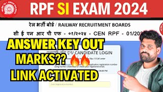 RPF SI 2024 ANSWER KEY OUT 🔥🔥 LINK IN THE DESCRIPTION 🔥 CHECK SCORE MARKS BY TEJUS SIR EXAM TRICKS [upl. by Abigail]