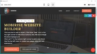 Quick start with Mobirise Website Builder [upl. by Euqinotna406]