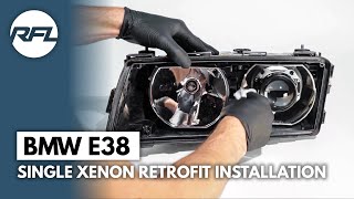 BMW E38 7 series prefacelift Retrofit HID xenon DIY headlight repair and upgrade kit [upl. by Jochbed630]