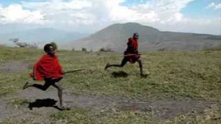 Maasai shepherd boys running [upl. by Llevel]