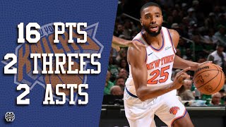 Mikal Bridges 16 pts 2 threes 2 asts vs Celtics 2425 season [upl. by Yehudit]