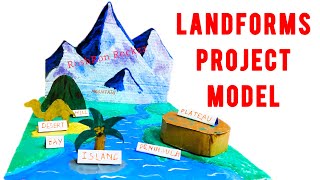 Landforms project Model 3D  Indian Landforms project  Landform of Earth Ecofriendly Easy Cardboard [upl. by Eecart644]