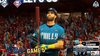 MLB The Show 24 Tampa Bay Rays vs Philadelphia Phillies World Series Game 5 [upl. by Enautna]