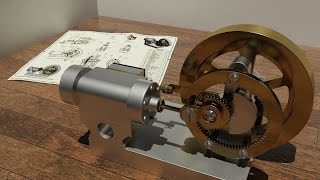 Elmer Verburgs Geared Air Engine  3DS Max Animation [upl. by Aramak241]