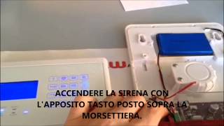 Configurazione Centrale M2E  Associazione Sirena Wireless by allarmiwirelessnet [upl. by Innus]