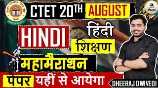 Ctet Hindi महामैराथन 🔥  हिंदी शिक्षण का बाप वीडियो  hindi pedagogy complete  ctet 20 august [upl. by Irovi]