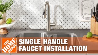 How to Replace a Kitchen Faucet With a Single Handle  The Home Depot [upl. by Kit]