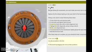 Clutch disc maintenance Electude [upl. by Aneel]