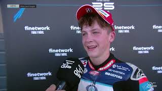 🎤 HETC Race 2 Winner Interview  Casey OGorman  R7 Motorland Aragón  2022 Finetwork FIM JuniorGP [upl. by Haydon]